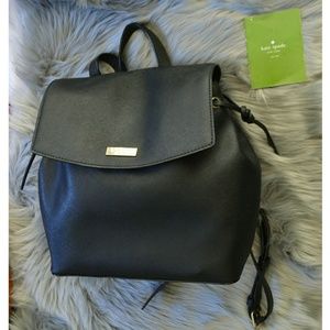 Kate Spade Laurel Way Black Leather Backpack